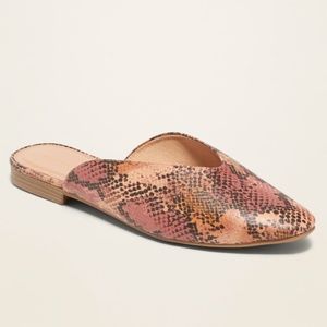 Old Navy Snakeskin Mules